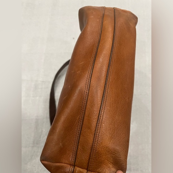 VTG Fossil Brown Leather Hobo Shoulder Bag - Picture 7 of 11